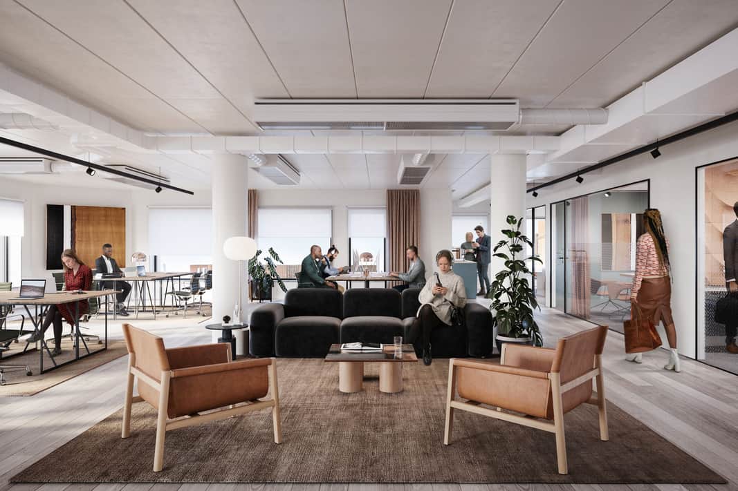 Visionsbild av kontorslokal.