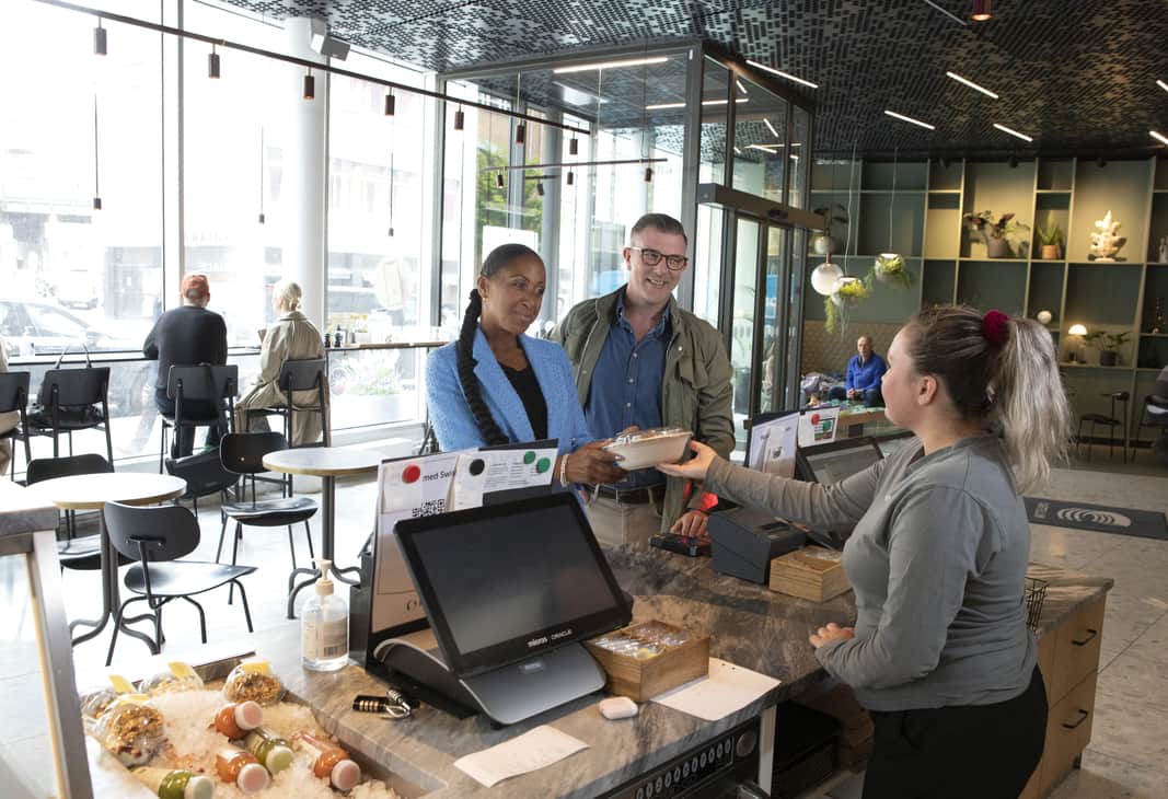 Grönskande bild över Norra bantorget