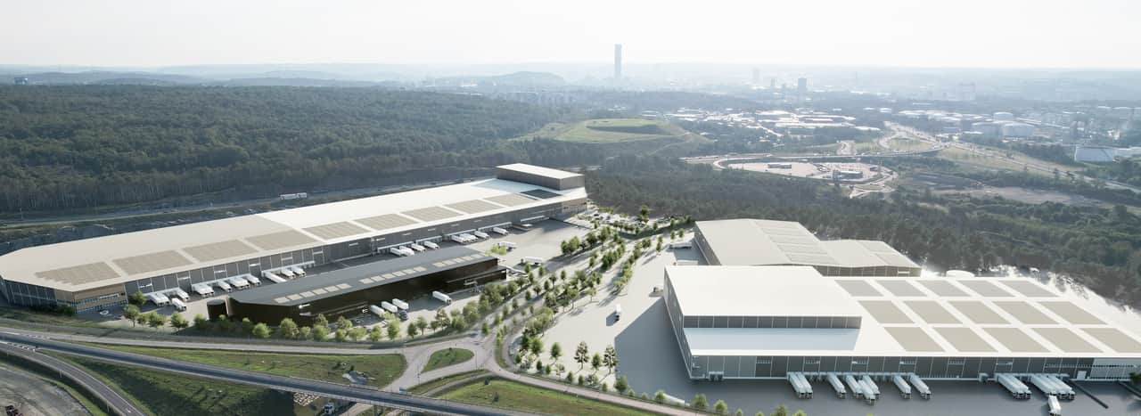 Vy över hamnområdet