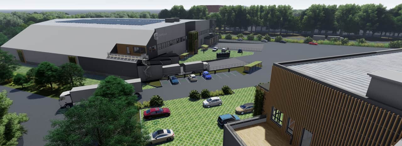 Visionsbild av fastigheten.