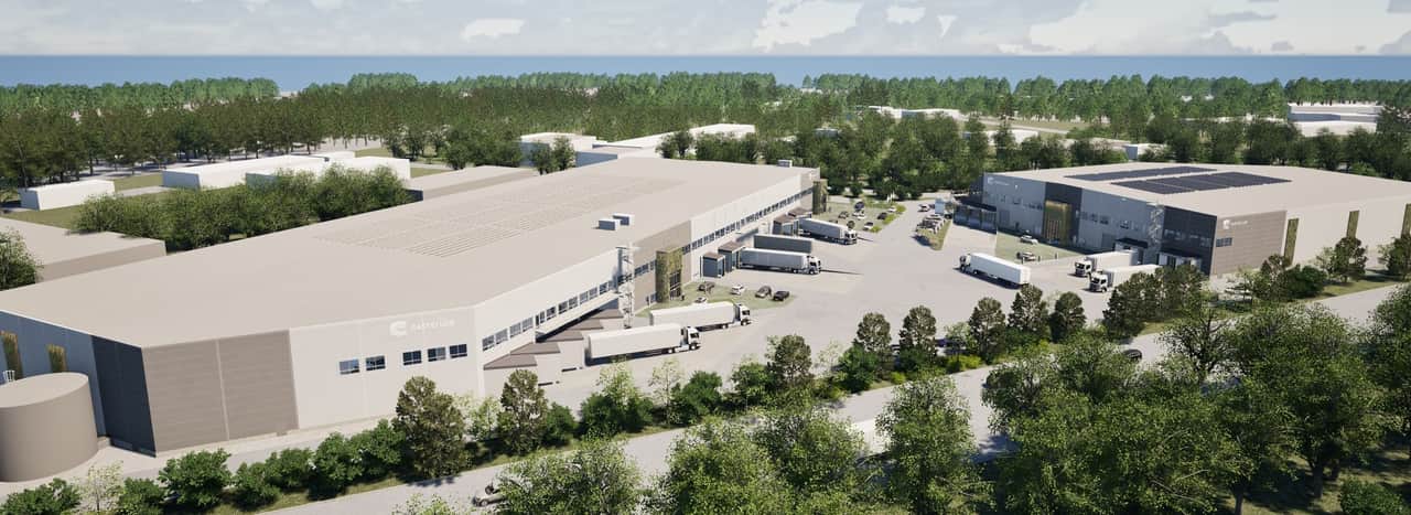 Visionsbild av fastigheten.