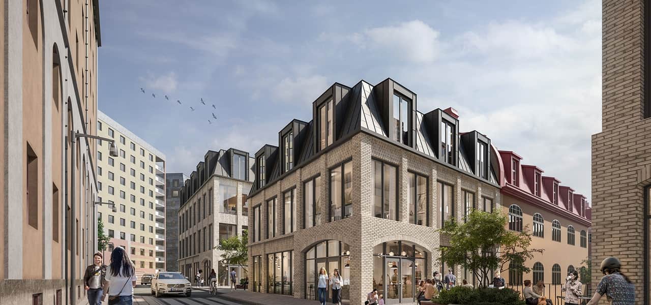 Visionsbild av fastighet.