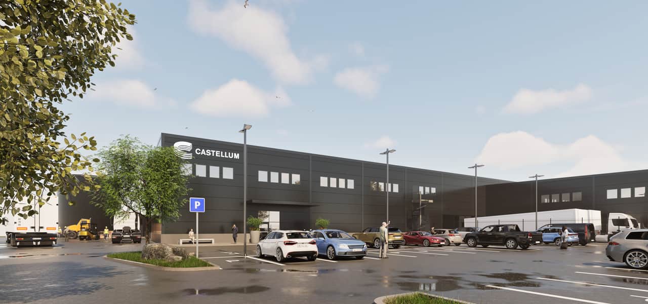 Visionsbild av tom lagerlokal.