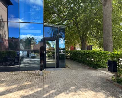 Vy över centrala Växjö