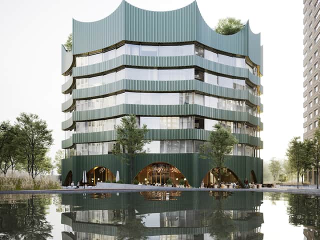 Visionsbild av Emerald House.