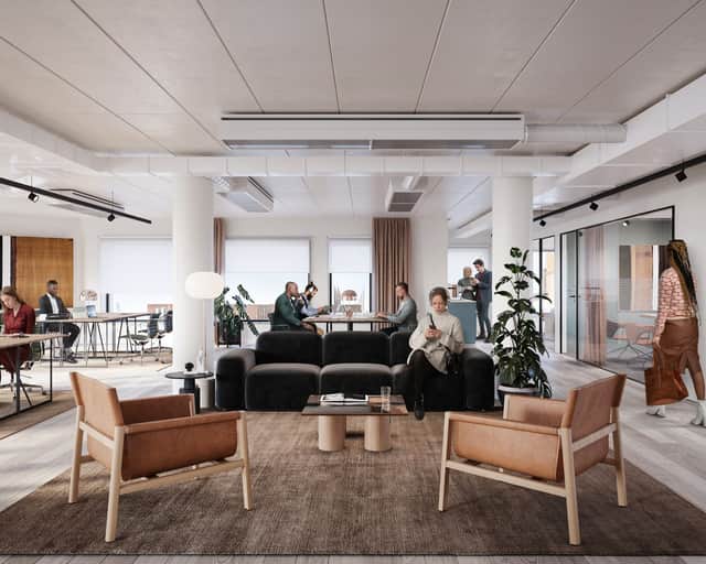 Visionsbild av kontorslokal.