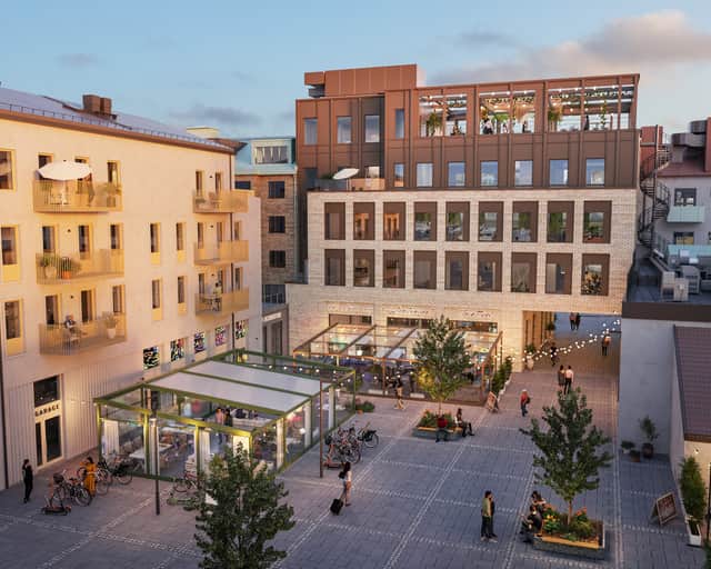 Vy från den nya innergården