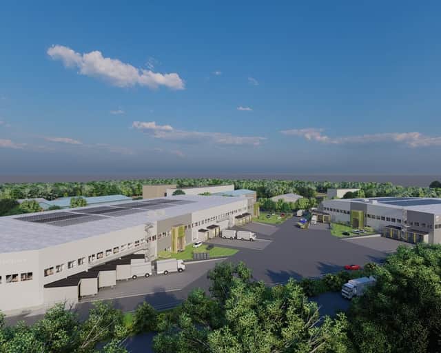 Visionsbild av fastigheten.