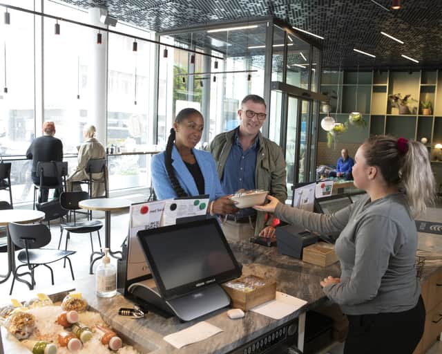 Grönskande bild över Norra bantorget