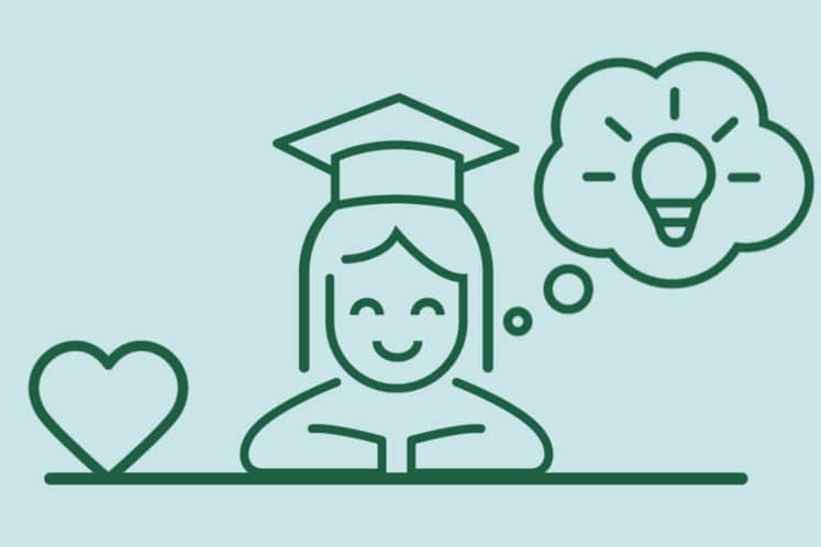 Illustration av glad person.