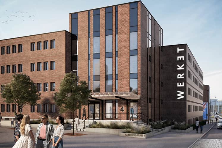 Visualisering av Werkets exteriör.