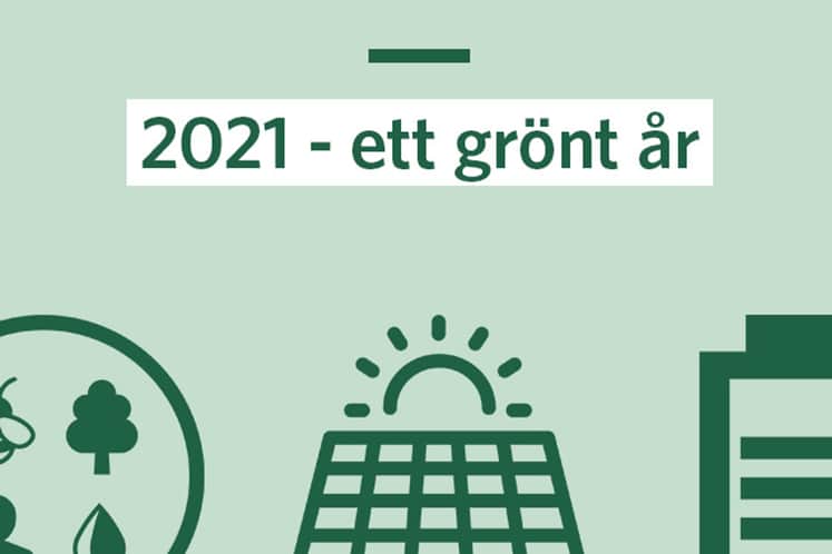 Illustration med texten 2021 - ett grönt år.