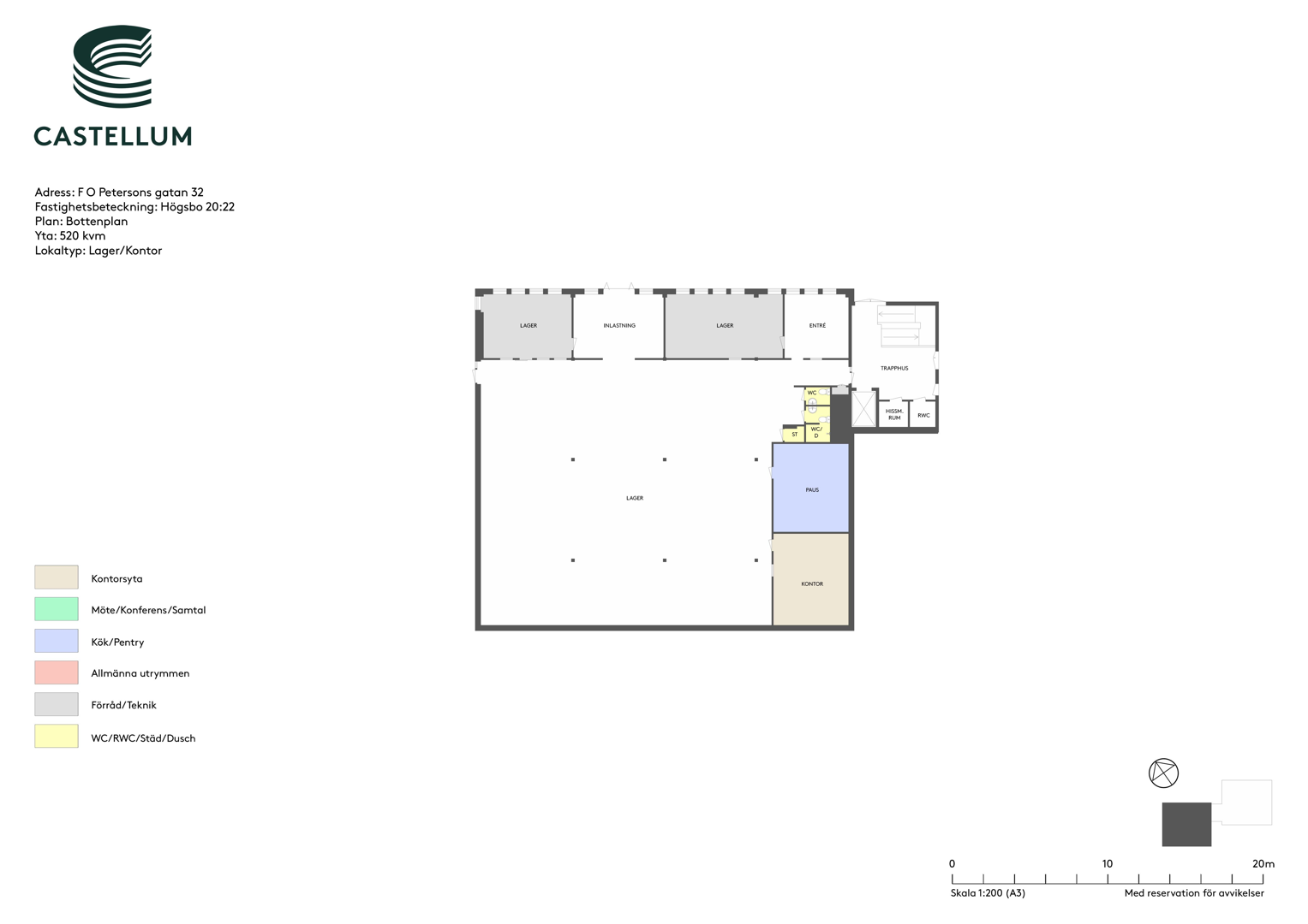 F O Petersons Gata 32 (520 kvm), Göteborg, Högsbo/Sisjön | Castellum