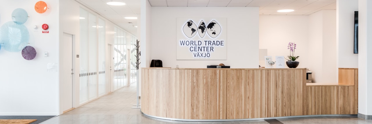 Receptionen i World Trade Center.