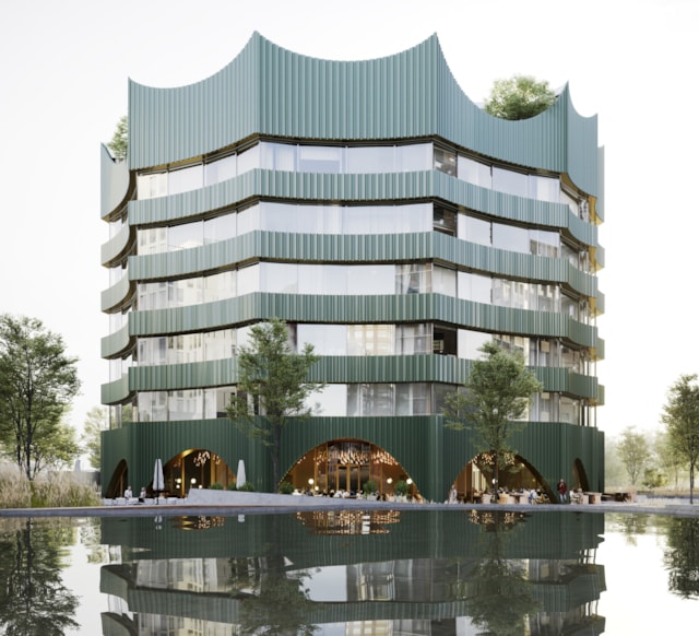 Visionsbild av Emerald House.