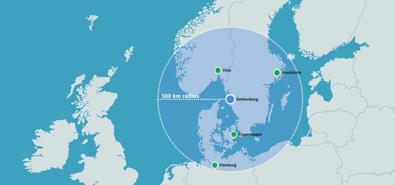 Karta över Norden