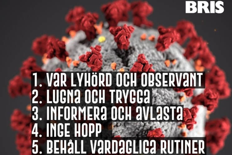 Illustration av coronaviruset.
