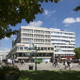 Visionsbild över torg i Malmö.