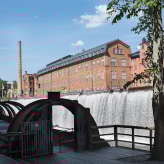 Vy över fastighet i Norrköping.