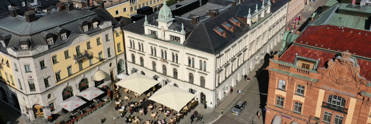 Vy över centrala Uppsala.