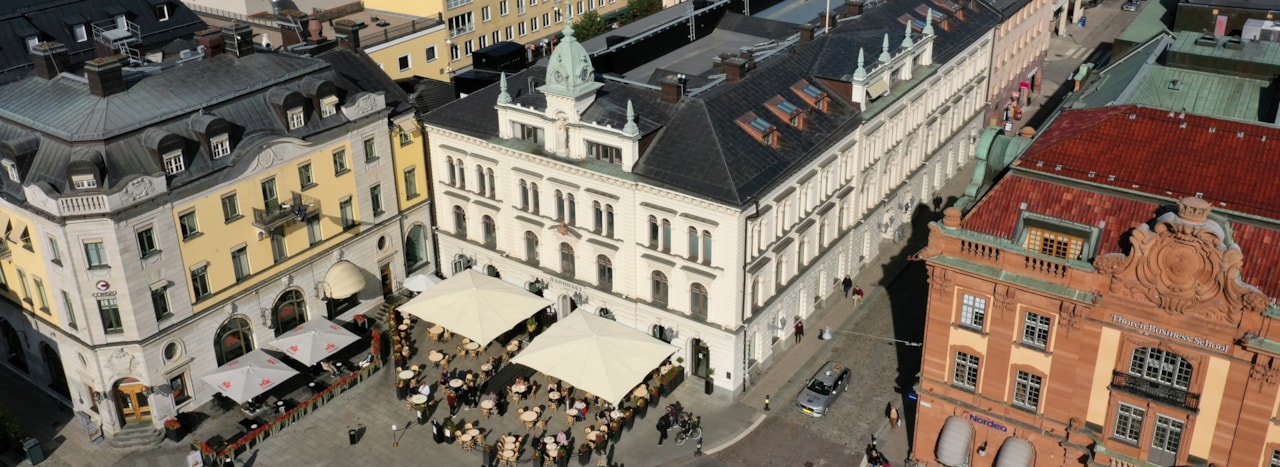 Vy över centrala Uppsala.