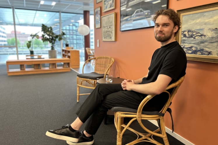 Edvin Hofling beskriver Entreprenörsgatans koncept som ett professionellt vardagsrum, med plats för avkoppling och eftertanke.
