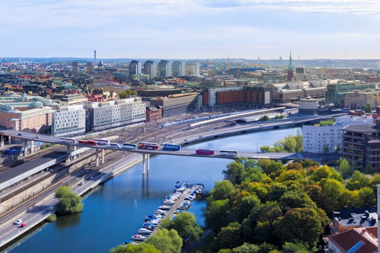 Översiktsbild över Torsgatan, Stockholm City