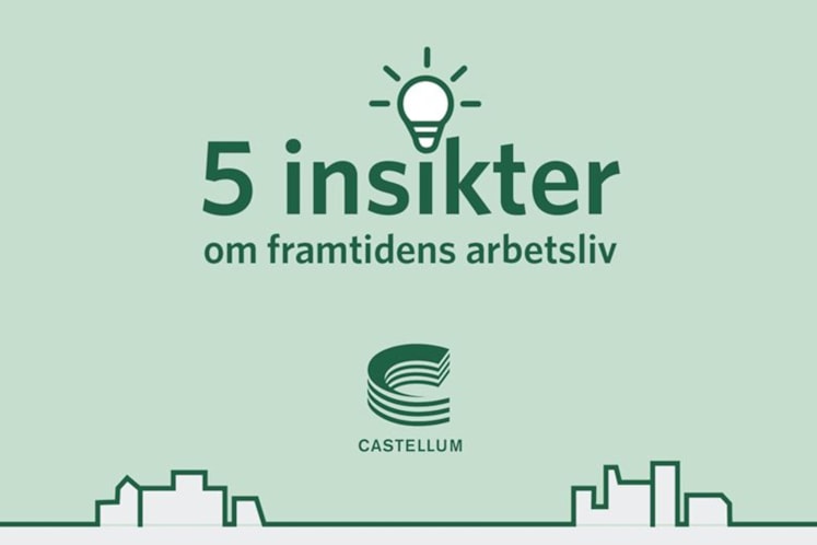 Illustration med texten 5 insikter om framtidens arbetsliv.