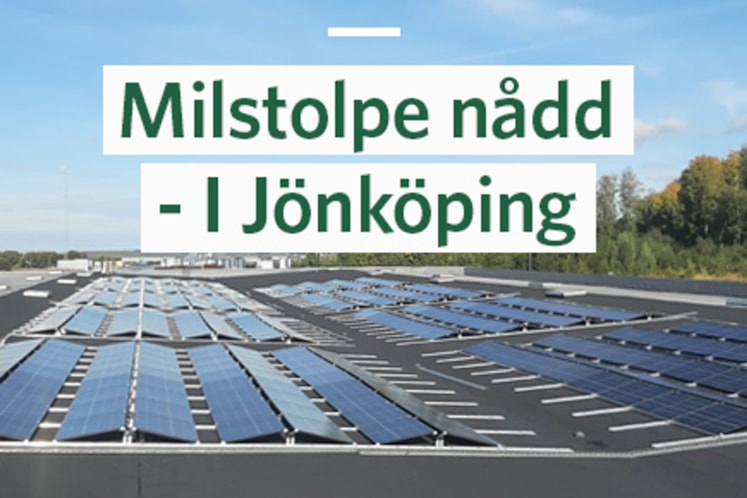 Solpaneler på tak.