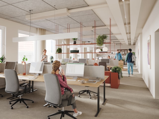 Personer arbetar på kontor