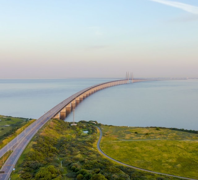 Vy över Öresundsbron.