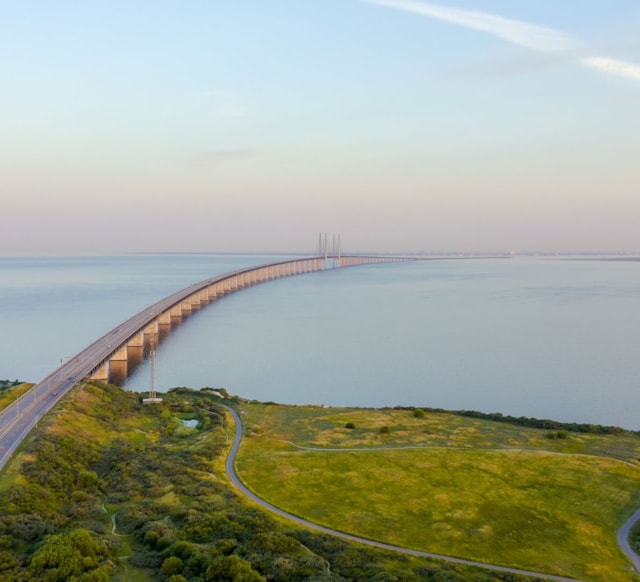 Vy över Öresundsbron.