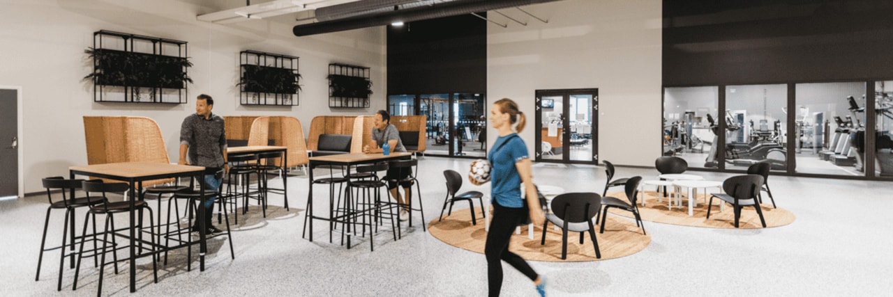 Interiörbild från sportcentret.